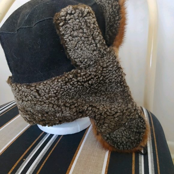 NWT Shearling Russian hat w/ Mink - Picture 9 of 12